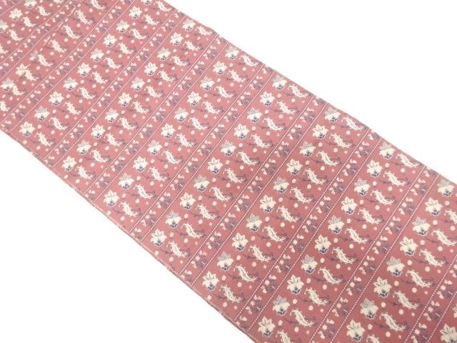 JAPANESE KIMONO / ANTIQUE NAGOYA OBI / SILK / WOVEN STRIPE